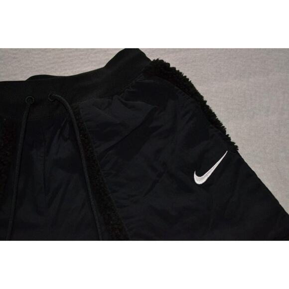 45988-a Nike Gym Pants Workout Fleece Lined Pockets Black Size Small Womens - Picture 5 of 7